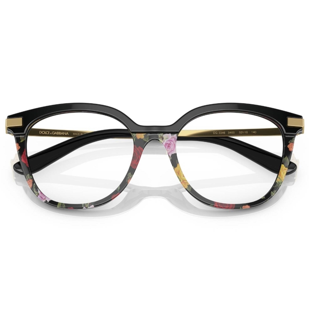 Dolce & Gabbana Black and Floral Women's Glasses